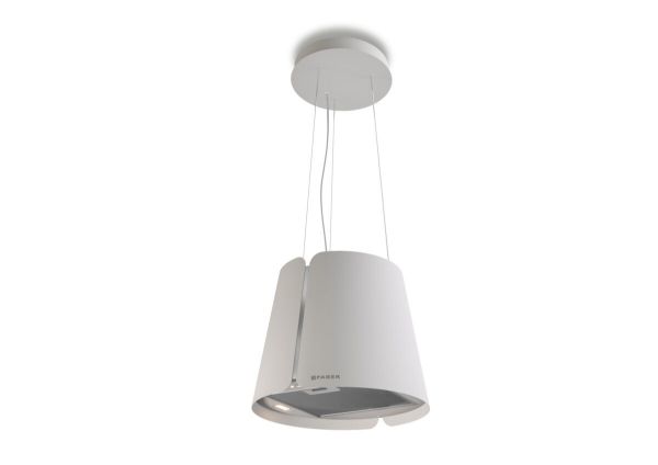 Faber Beat White Matt 45cm Island Cooker Hood_front