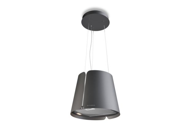 Faber Beat Dark Grey Matt 45cm Island Cooker Hood_front