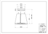 Faber Beat Dark Grey Matt 45cm Island Cooker Hood_dimensions