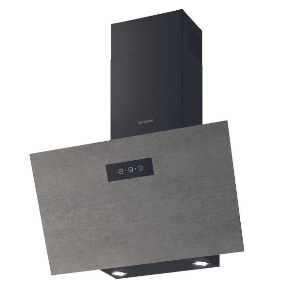 Faber Grexia NG GRES A80 Light Grey Stoneware/Stainless Steel 80cm Wall Mounted Cooker Hood_front