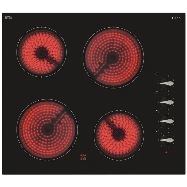 CDA HC6212FR 4 Zone Ceramic Hob_Top View
