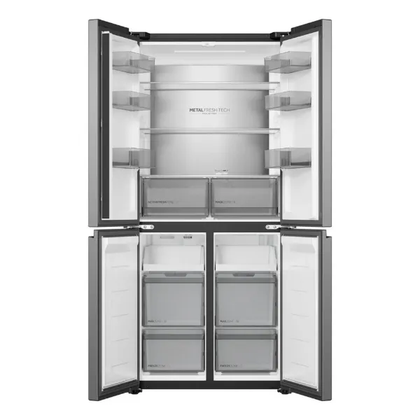 Haier HCR58S18DNMM 60/40 Fridge Freezer - Inox_open
