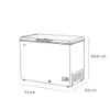 Sensis RFCHT01F300EW 111cm Chest Freezer - White_dimensions