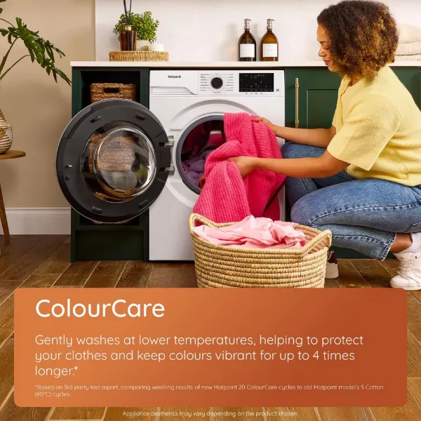 Hotpoint HBD8680GANTISTAINUK 8kg 1400 Spin Washing Machine - Graphite