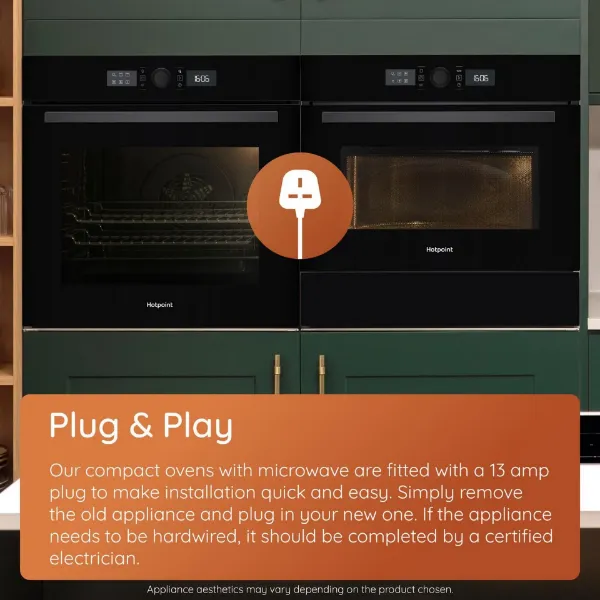 Hotpoint HOI68PT1SBUKC 59.5cm Built In Electric Single Oven - Black