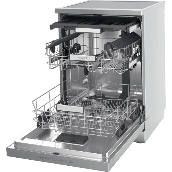 Hotpoint H7FHP43XUK Dishwasher - Inox - 15 Place Settings_open