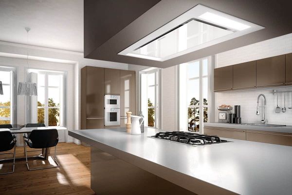 Faber Heaven Glass 2.0 EV8+ KL WH A90 White Glass 90cm Ceiling Cooker Hood_installed