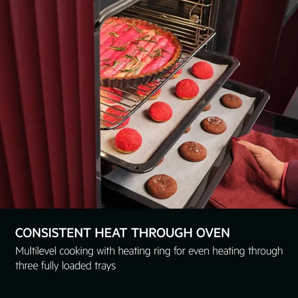 AEG OU5AB20XK 59.6cm Built In Electric Single Oven - Black_consistent heat