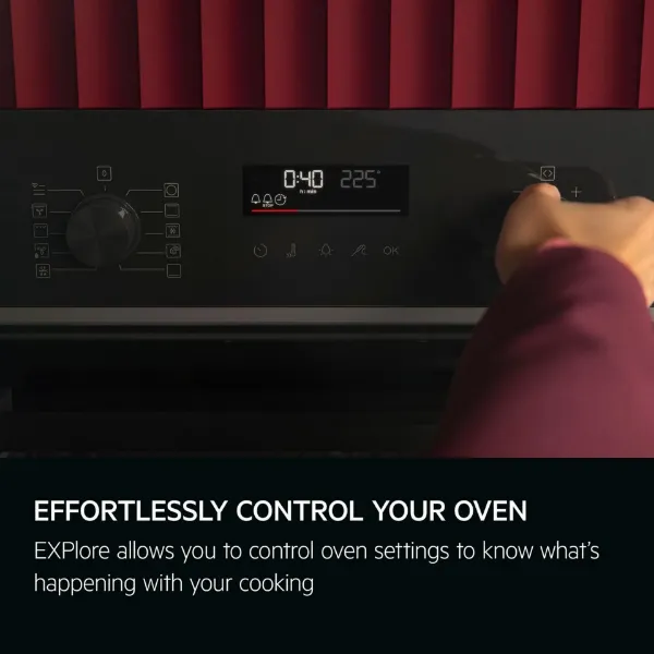 AEG OU5PB40XK 59.6cm Built In Electric Single Oven - Black_controls 4