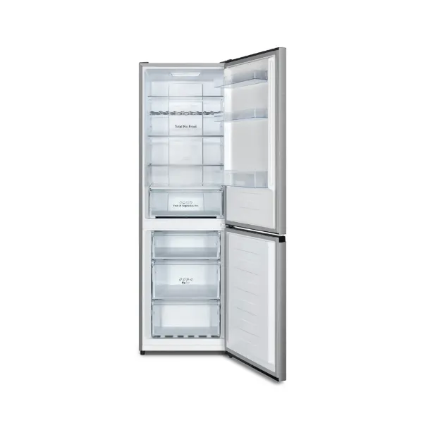 Hisense RB395N4BCE 60/40 Total No Frost Fridge Freezer - Stainless Steel_open