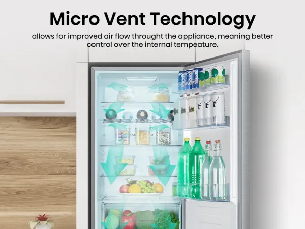 Hisense RB395N4BCE 60/40 Total No Frost Fridge Freezer - Stainless Steel_micro vent