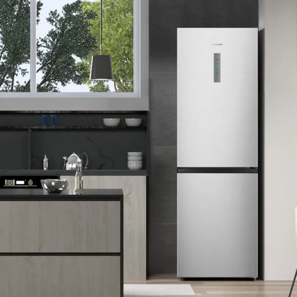 Hisense RB395N4BCE 60/40 Total No Frost Fridge Freezer - Stainless Steel_room view