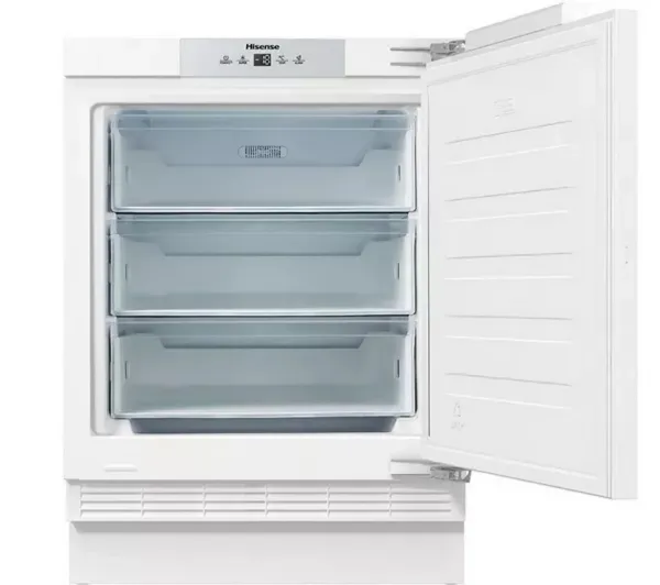 Hisense FUV124D4AWE Integrated Under Counter Freezer with Fixed Door Fixing Kit_open