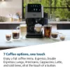 Beko CED7524X Espresso Machine with Integrated Grinder and Milk Cup - Silver_coffee options