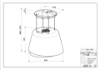 Faber Belle Plus KL  Gold / Warm Dark Grey Matt 69.5cm Cooker Hood_dimensions
