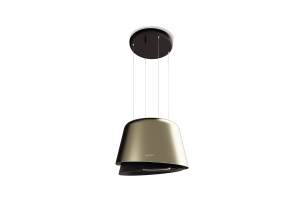Faber Belle Plus KL  Gold / Warm Dark Grey Matt 69.5cm Cooker Hood_front
