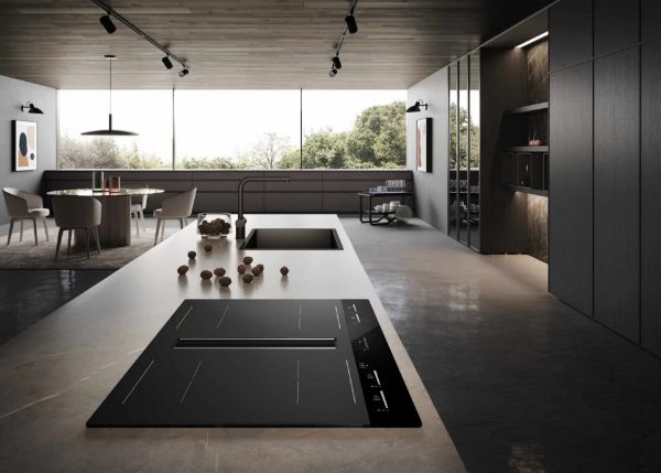 Faber Galileo Stripes F830 Recirculating Only Venting Hob_installed
