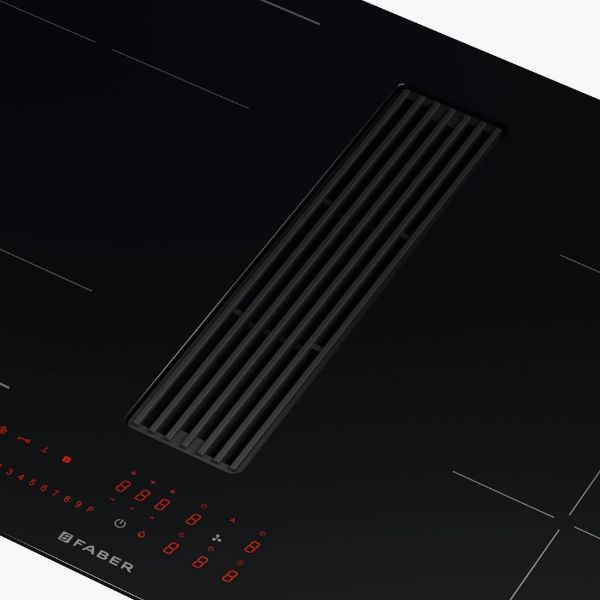 Faber Galileo Linear F830 Recirculating Only Black Glass Venting Hob_vent