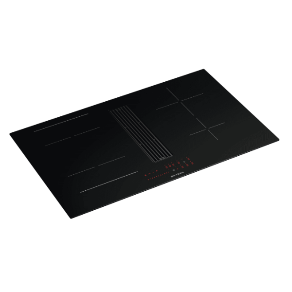 Faber Galileo Linear F830 Recirculating Only Black Glass Venting Hob_front
