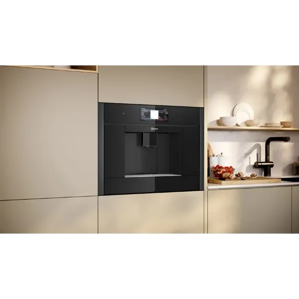 Siemens CM736G1B Built-in compact oven with microwave function in black_installed