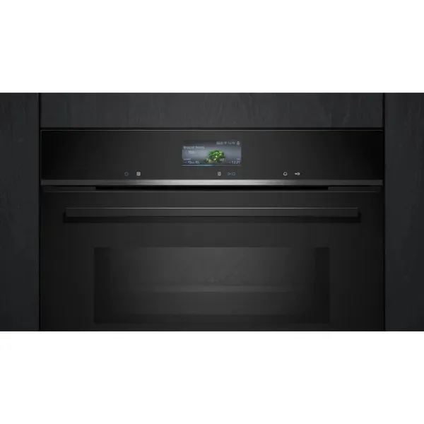 Siemens CM736G1B Built-in compact oven with microwave function in black_controls