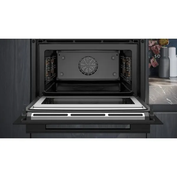 Siemens CM736G1B Built-in compact oven with microwave function in black_inside
