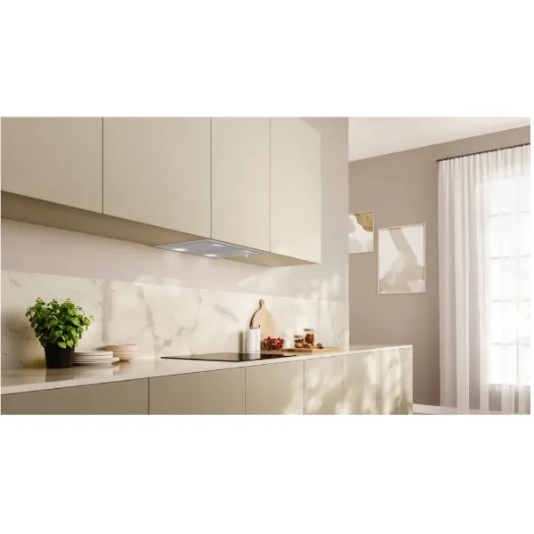 Neff D5655X2GB Canopy cooker hood in silver metallic_installed