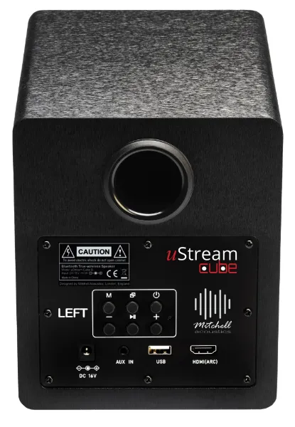 Mitchell Acoustics Ustream Cube Active stereo wireless Speakers - Black_main