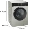 Siemens WG56H2AXGB Washing machine front loader in silver inox_dimensions