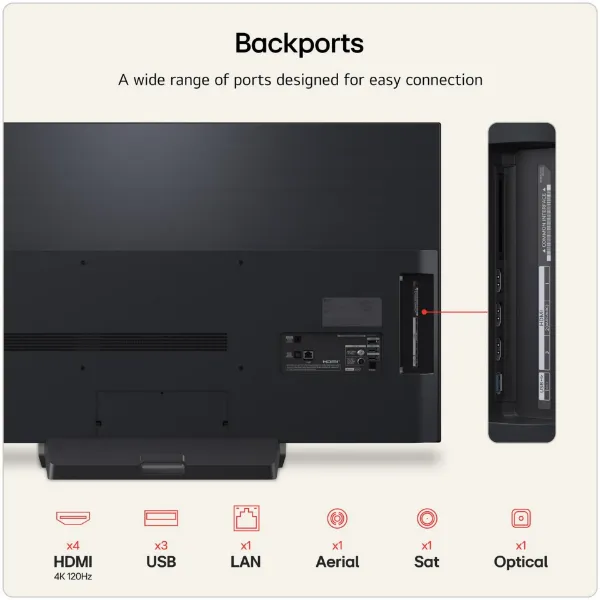 LG OLED48G66LS.AEK 48" 4K OLED evo AI Stand version Smart TV_backports