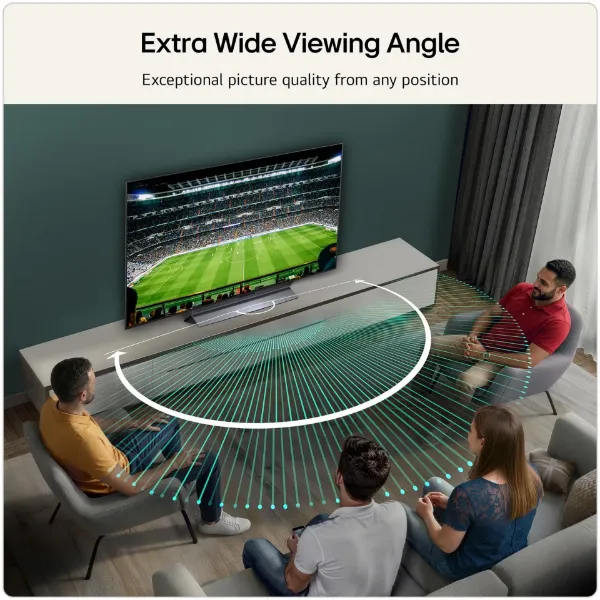 LG OLED48G66LS.AEK 48" 4K OLED evo AI Stand version Smart TV_wide angle viewing