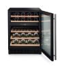Rangemaster RDZ6046BL/ 126170 60cm Dual Zone Wine Cooler in Black with Stainless Steel Trim_front