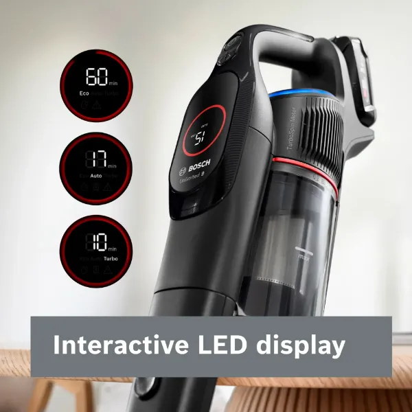 Bosch BCS932BGB Cordless vacuum cleaner Unlimited 9 Black_led