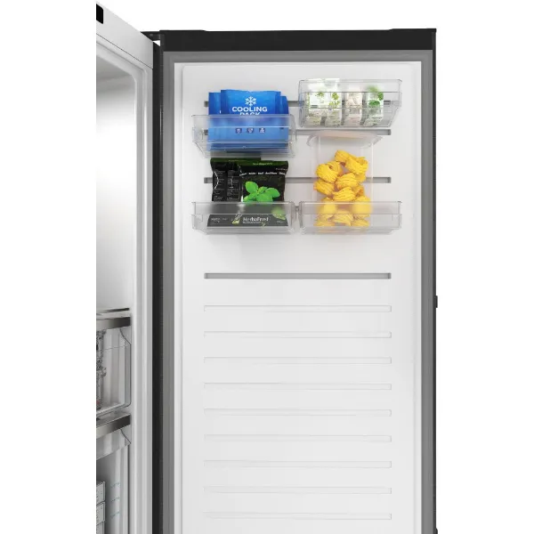 Siemens GS36NAXCG Free-standing freezer in dark inox_open