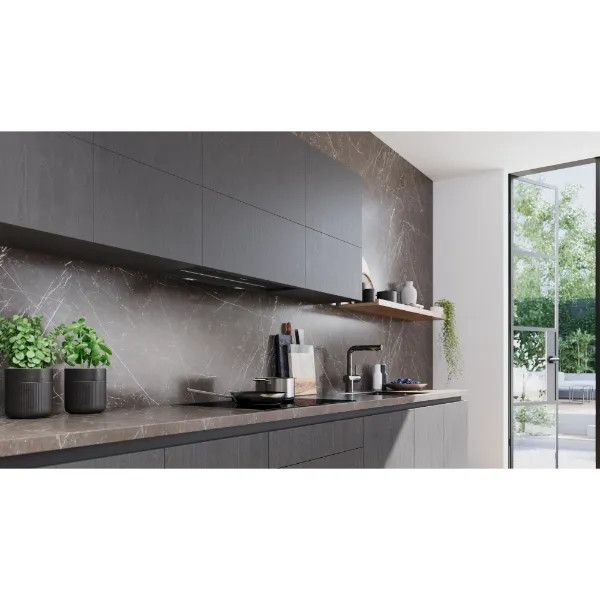 Siemens LJ88BET60B Integrated design hood in matt black _installed