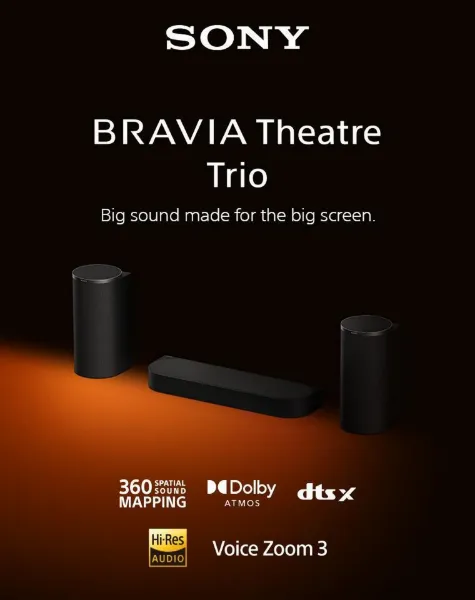Sony BRAVIA 5.1ch - 7.1chBRAVIA Theatre Trio + SR Surround Sound by Dolby Atmos - Black_product