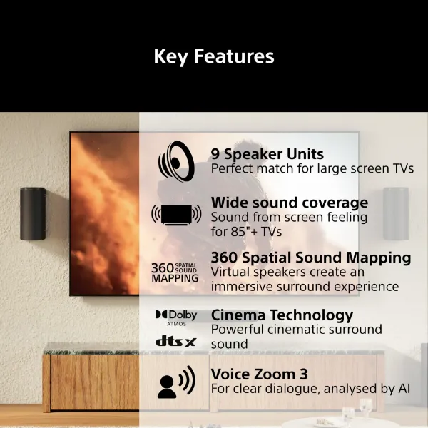 Sony BRAVIA 5.1ch - 7.1chBRAVIA Theatre Trio + SR Surround Sound by Dolby Atmos - Black_features 2