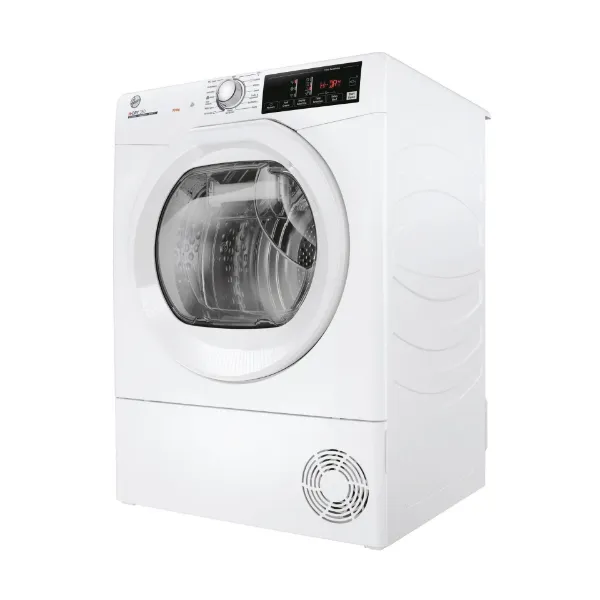 Hoover HRE C10TE-80 10kg Condenser Tumble Dryer - White_angled view