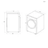 Hoover HRE C10TE-80 10kg Condenser Tumble Dryer - White_dimensions
