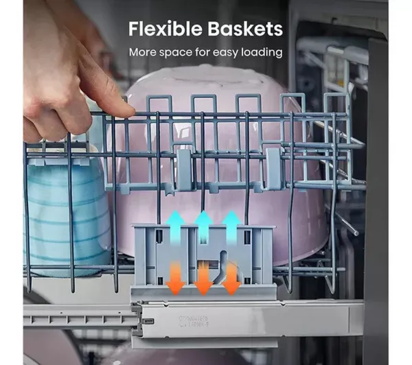 Hisense HS642D90XUK Dishwasher - Stainless Steel - 14 Place Settings_flexible basket