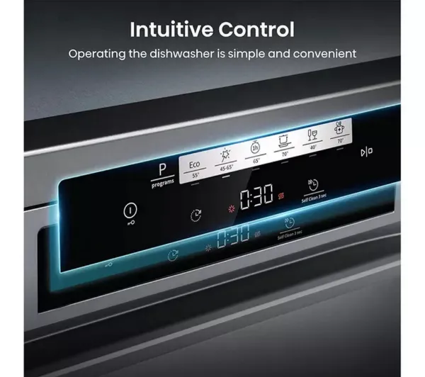 Hisense HS642D90XUK Dishwasher - Stainless Steel - 14 Place Settings_intuitive control