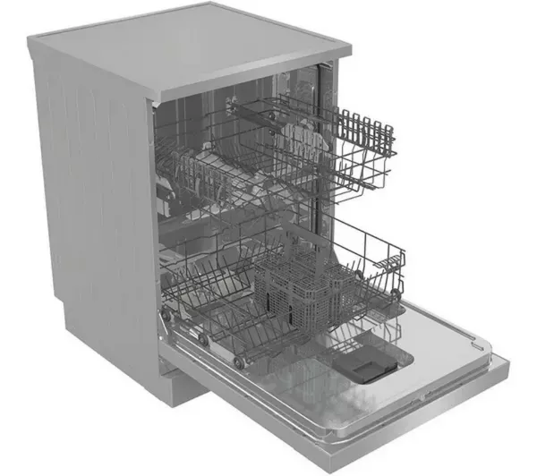 Hisense HS642D90XUK Dishwasher - Stainless Steel - 14 Place Settings_open