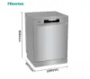 Hisense HS642D90XUK Dishwasher - Stainless Steel - 14 Place Settings_dimensions