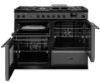 Rangemaster Aura AURO110DF/19309 (AURAO110DFPSLT/YX1) 110cm Dual Fuel Range Cooker - Slate with Onyx Trim