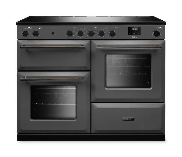 Rangemaster Aura AURO110EI/19317 (AURAO110EIPSLT/YX1) 110cm Induction Range Cooker - Slate with Onyx Trim