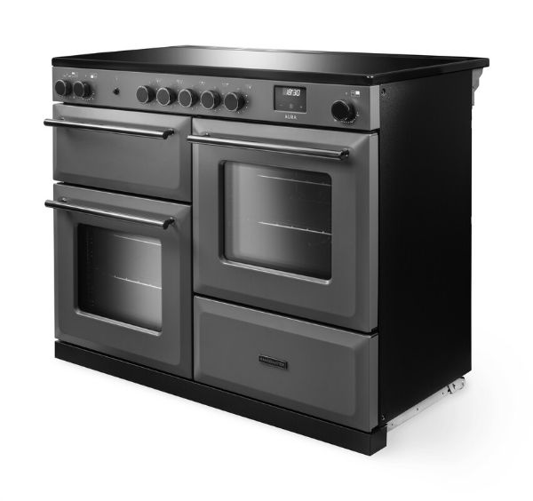 Rangemaster Aura AURO110EI/19317 (AURAO110EIPSLT/YX1) 110cm Induction Range Cooker - Slate with Onyx Trim