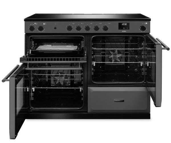 Rangemaster Aura AURO110EI/19317 (AURAO110EIPSLT/YX1) 110cm Induction Range Cooker - Slate with Onyx Trim