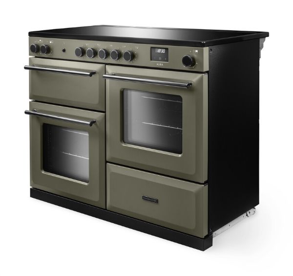 Rangemaster Aura AURO110EI/19321 (AURAO110EIPRBD/YX1) 110cm Induction Range Cooker - Riverbed with Onyx Trim