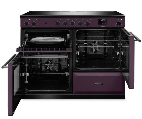 Rangemaster Aura AURO110EI/19322 (AURAO110EIPPLM/YX1) 110cm Induction Range Cooker - Plum with Onyx Trim