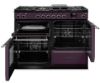 Rangemaster Aura AURO110DF/19362 (AURAO110DFPPLM/BN1) 110cm Dual Fuel Range Cooker - Plum with Brushed Nickel Trim